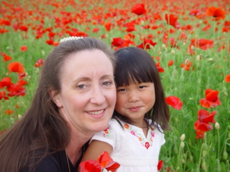 Kasen and Mom in the poppies